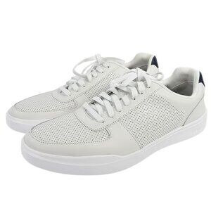 COLE HAAN Optic White Peacock GRAND CROSSCOURT Modern Perforated Sneaker 10 NEW